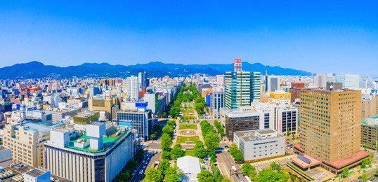 odori park in hokkaido japan