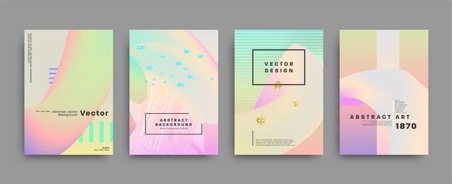 placard template with abstract liquid bubbles shapes, 80s memphis geometric style flat and 3d design elements. retro art for covers, banners, flyers and posters. eps10 vector illustrations