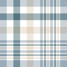 plaid check pattern in beige, white, dusty teal green and grayish blue. seamless fabric texture print. 