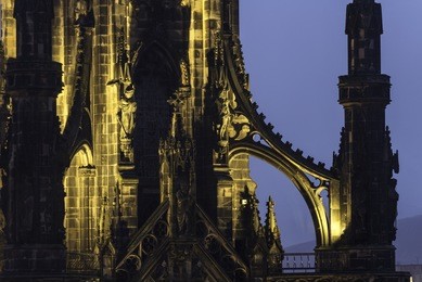 scott monument in princes street, edinburgh