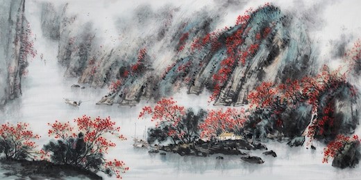 landscape painting.traditional chinese painting.