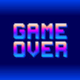retro game over pixel text. eps8 vector