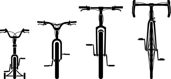 family bicycles front