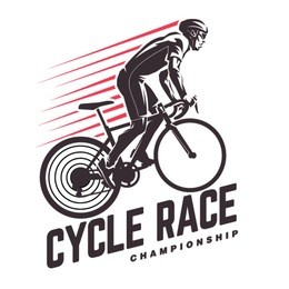 cycle race. sport emblem