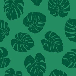 tropical jungle leaves vector seamless black and white pattern. philodendron or monstera plant repeating background for textile, wallpaper, summer decoration. floral pattern with monstera leaf.