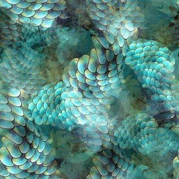 seamless pattern marine design. magic background with mermaid scale and watercolor effect. textile print for bed linen, jacket, package design, fabric and fashion concepts.