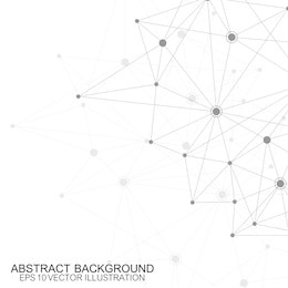 abstract polygonal background with connected lines and dots. minimalistic geometric pattern. molecule structure and communication. graphic plexus background. science, medicine, technology concept