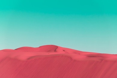 desert dunes in bright pop art style