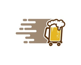 beer delivery icon logo design element