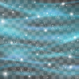 vector cold winter wind light effect. blue air movement full of sparkling snowflakes, magical undulations, freezing waves on transparent background. chilly weather charming mood, romantic holiday.