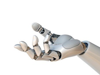 robot hand reaching gesture or holding object 3d rendering