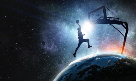 basketball world cup. mixed media