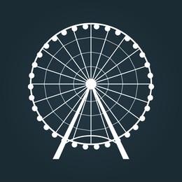 ferris wheel icon. vector illustration.