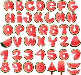 font summer graffiti watermelon
