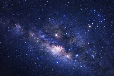 the center of  milky way galaxy with stars and space dust in the universe