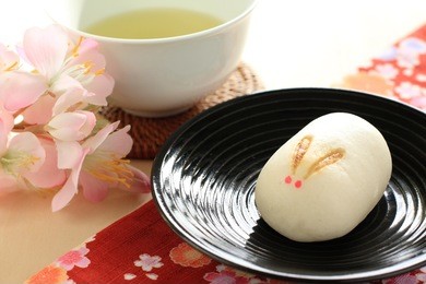 japanese sweet rabbit steamed bun