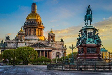 st. petersburg st. isaac's cathedral. st. isaac's square.