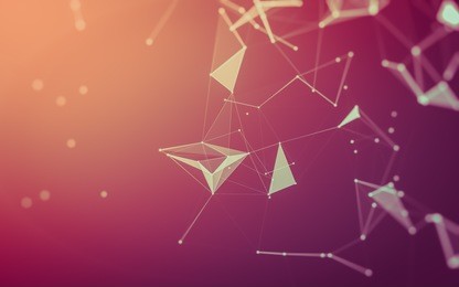 abstract polygonal space low poly dark background with connecting dots and lines. connection structure. 3d rendering