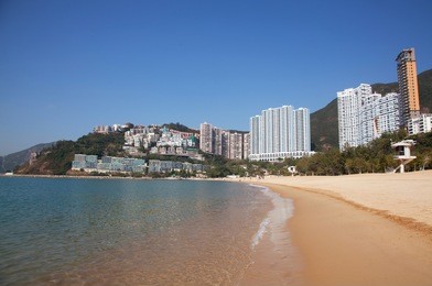 repulse bay beach in hong kong, china