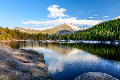 bear lake in the rocky mountain national park in colorado, is one of the most beautiful lakes in the entire park.