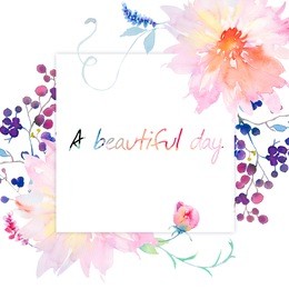 watercolor flowers and plants