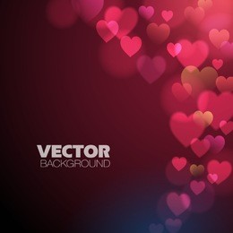 abstract background with pink hearts