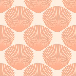 seamless pattern with seashells for wrapping paper, wallpaper, web page background and more. vector illustration. eps10.