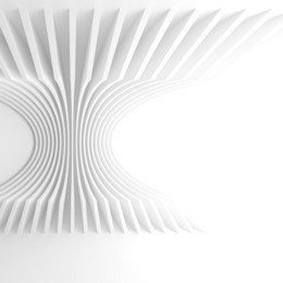 abstract technology wallpaper. white tunnel background. 3d illustration