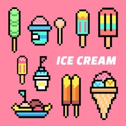 ice cream. elements design. illustration and icon.