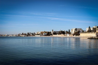 mediterranean sea coast of sousse, tunisia