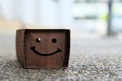 smiley paper box,backgrund,screed floor textures