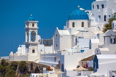 anastasi church, imerovigli, santorini, greece