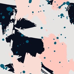bright seamless pattern with splashes of paint. abstract painted texture with ink splatter.