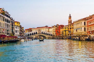 rialto bridge in venice, italy