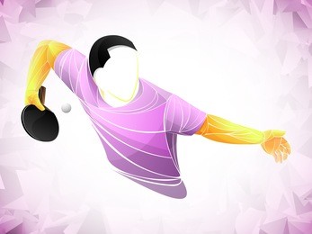 pink, purple player table tennis