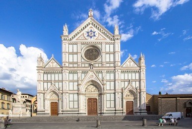the basilica di santa croce (basilica of the holy cross) in florence, italy