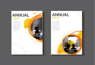orange circle abstract cover modern  cover book brochure template, design, annual report, magazine and flyer layout vector a4
