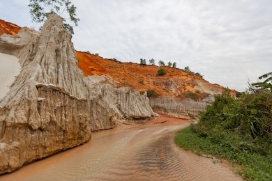 the muddy waters of the fairy river (suoi tien) in mui ne, vietnam.