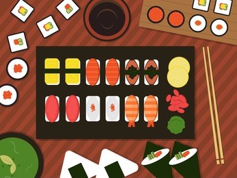 japanese food vector illustration.