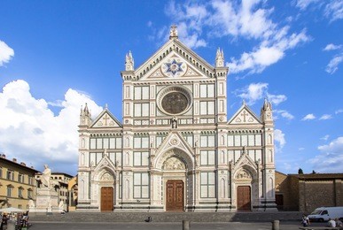 the basilica di santa croce (basilica of the holy cross) in florence, italy