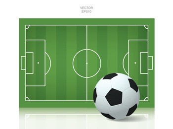soccer ball and soccer field. vector abstract background for football sport.