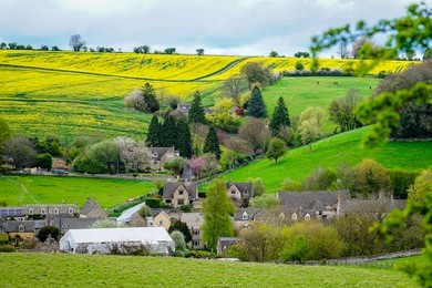 landscape view of countryside, cotswold
