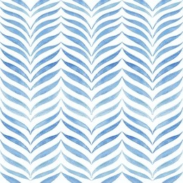 abstract organic leaves shapes pattern. vector seamless white and blue hand drawn watercolor herringbone background.
