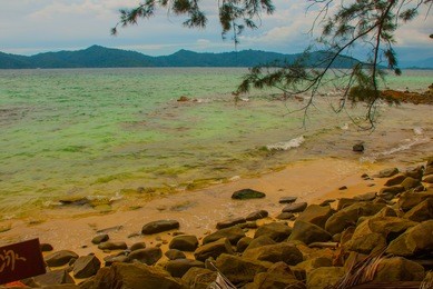 beautiful landscape, view from manukan island. sabah malaysia