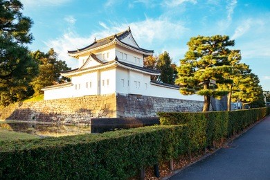 nijo castle, japanese old traditional architecture in kyoto, japan
