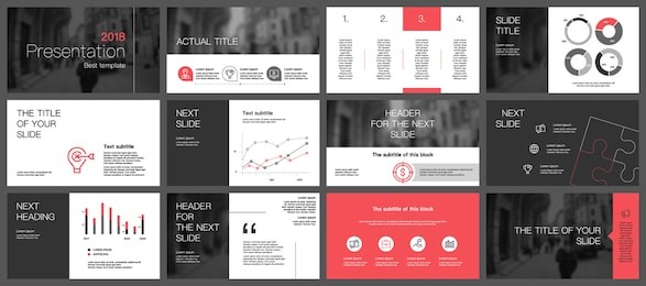 black and red details and elements on a white background. this template is the best as a business presentation, corporate report, used in marketing and advertising, the annual report, flyer and banner
