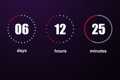 countdown vector template digital clock timer background for coming soon.