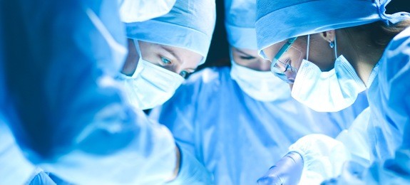 team surgeon at work on operating in hospital