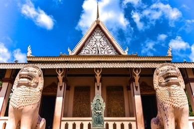 wat phnom is a buddhist temple located in phnom penh, cambodia. it is the tallest religious structure in the city.
