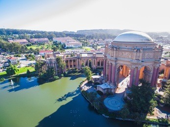 palace of fine arts aerial